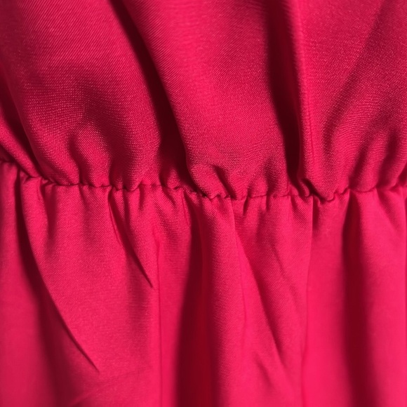 Express Red Surplus Neckline Long Sleeve Elastic Waist Dress - NWT - Size S - Picture 8 of 11